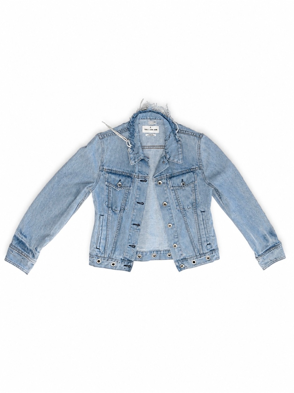 rag & bone/JEAN Distressed Light Wash Denim Jacket Size